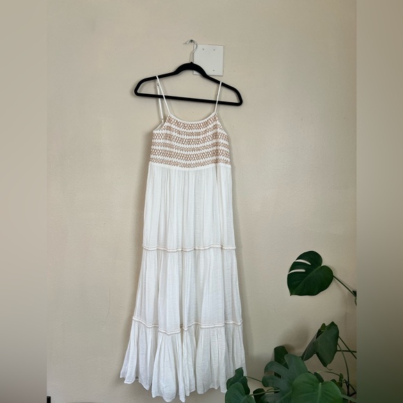 Zara Dresses & Skirts - Zara White Crochet Detail Maxi Dress